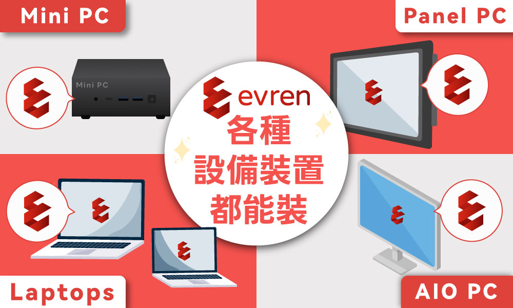 Evren 支援多種設備裝置