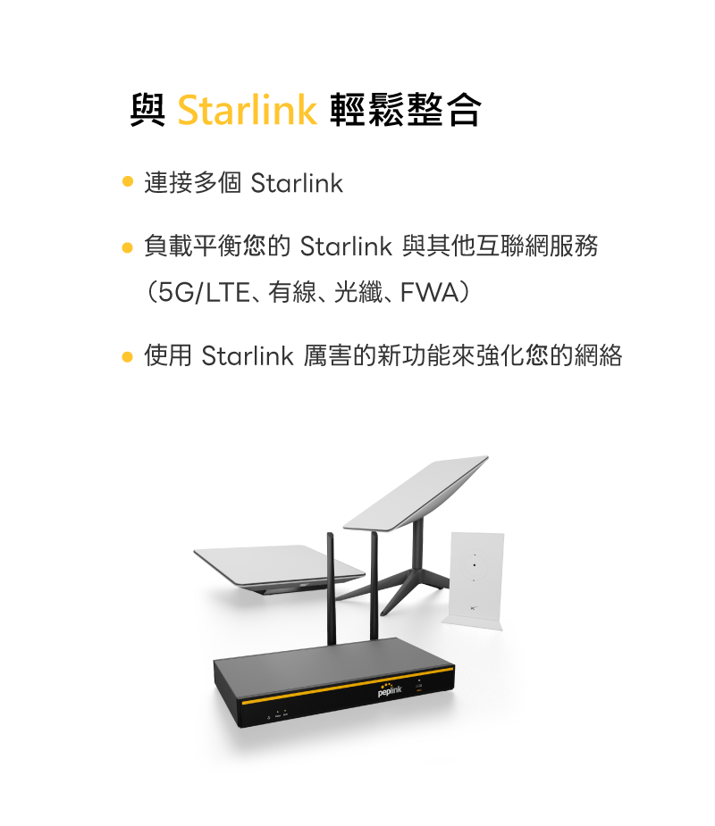 附載平衡你的低軌衛星與其他互聯網服務 (5G/LTE、有線、光纖、FWA)