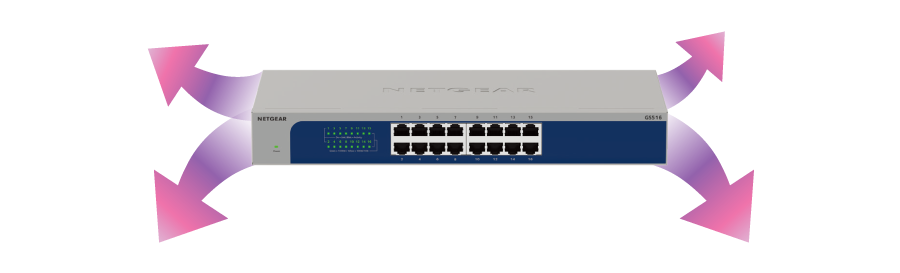 NETGEAR-GS516-無網管交換器