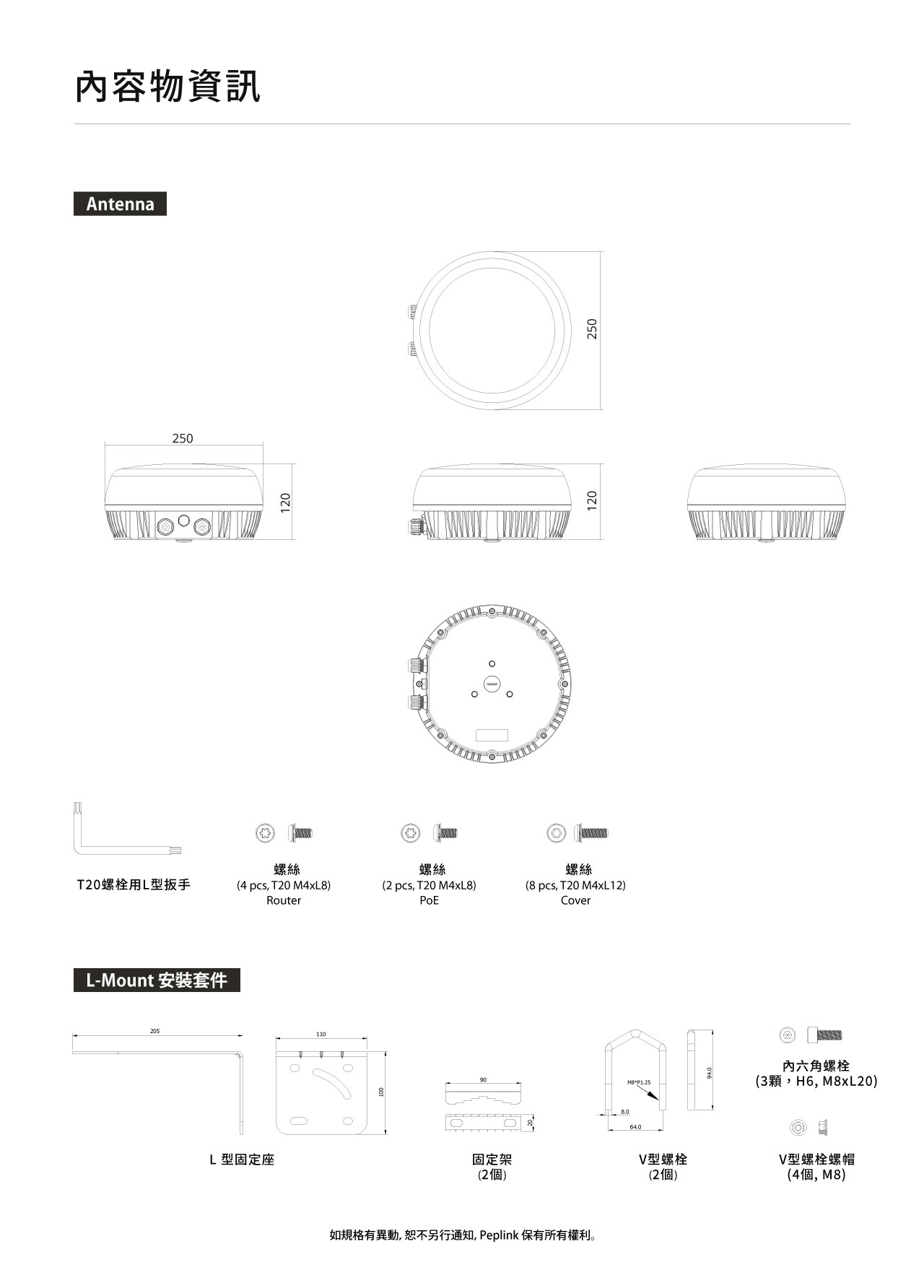Peplink Antenna MAX-包裝內容物