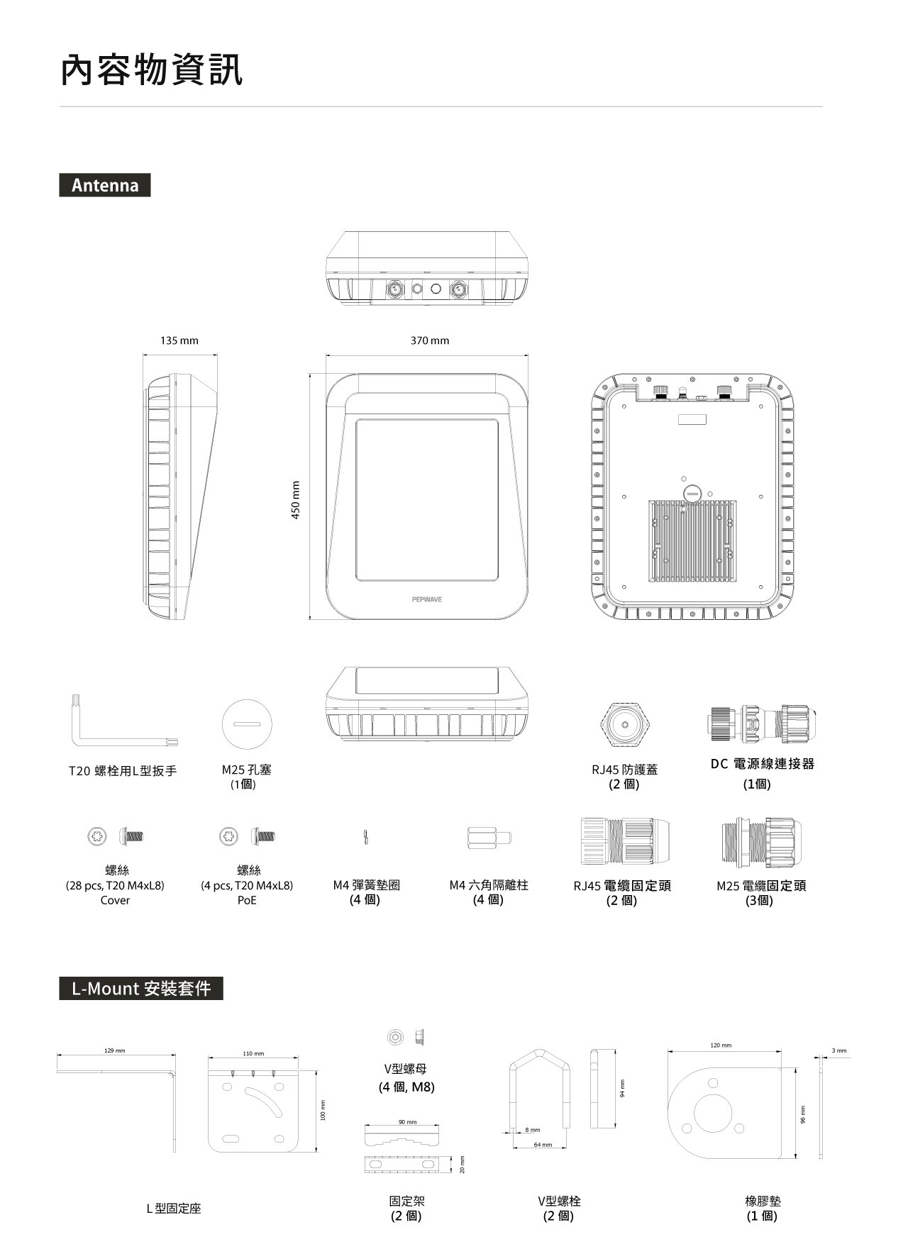Peplink Antenna MAX S-包裝內容物